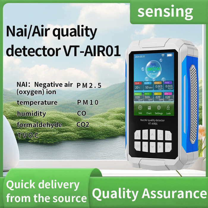 Black - VT-AIR01 Air Quality Test 2000mAh Battery 2.8 Inch Screen WIFI CO2 PM2.5 NAI HCHO TVOC Monit