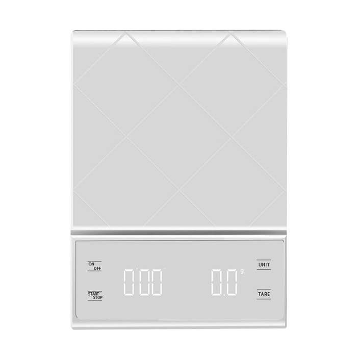 White - Touch Control Digital Coffee Scale Electronic Scale Gram Scale With Timer 3kg Kitchen Scale