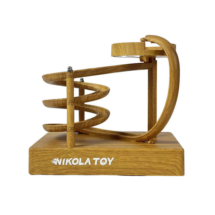Black - NIKOLATOY Electromagnetic Acceleration Perpetual Motion Machine Model Bulit-in Battery Deskt