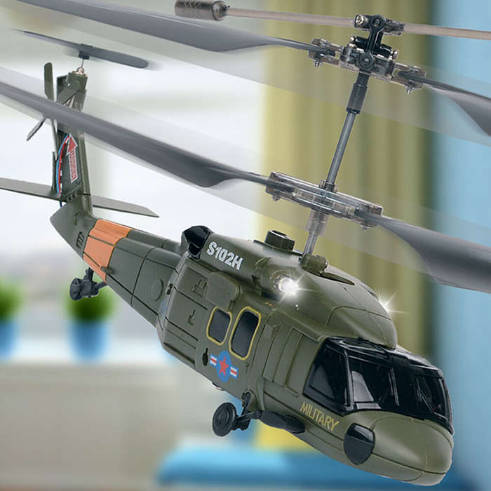 with 1 Battery - SYMA S102H 2.4G 3CH Altitude Hold One Key Take Off/Landing RC Helicopter RTF