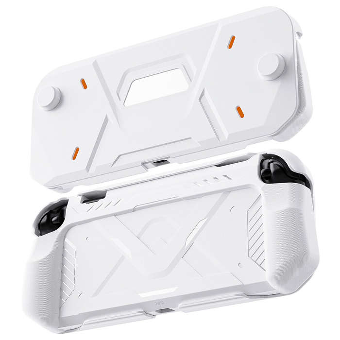 White - SWITCH 2 Custom Silicone Cover Scratch Resistant Protective Case Ergonomic Design TPU Materi
