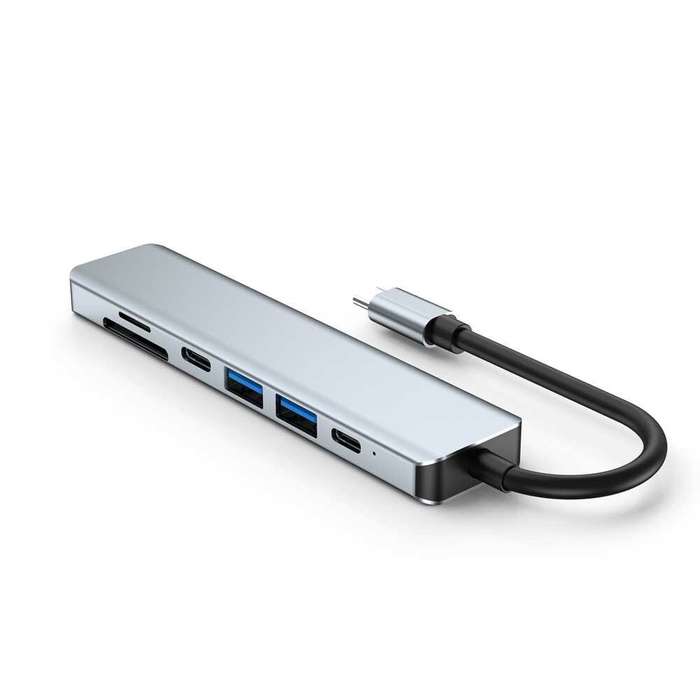 Bakeey 7 in 1 Type-C Docking Station USB-C Hub Adapter Splitter with USB3.0 USB2.0 USB-C PD 87W 4K H