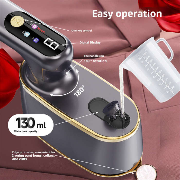 Purple - Tevorex Foldable Handheld Steamer Iron 1200W High Pressure Steam Lightweight 4-mode Adjustm