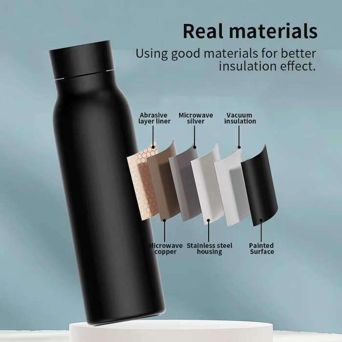 Tuya bluetooth Smart Thermos Bottle Water Cup 600ML LCD Temperature Display Water Consumption Record