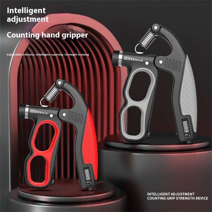 Black Orange - KALOAD 10-100kg Electronic Counting Hand Grip Strengthener Adjustable Muscle Recovery