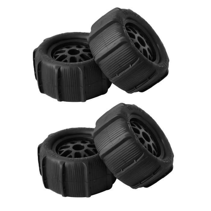 Sand/Water Tires - 4PCS Tires Wheels All Terrain Universal Off-Road for MJX 16207 16208 HBX 16899 16