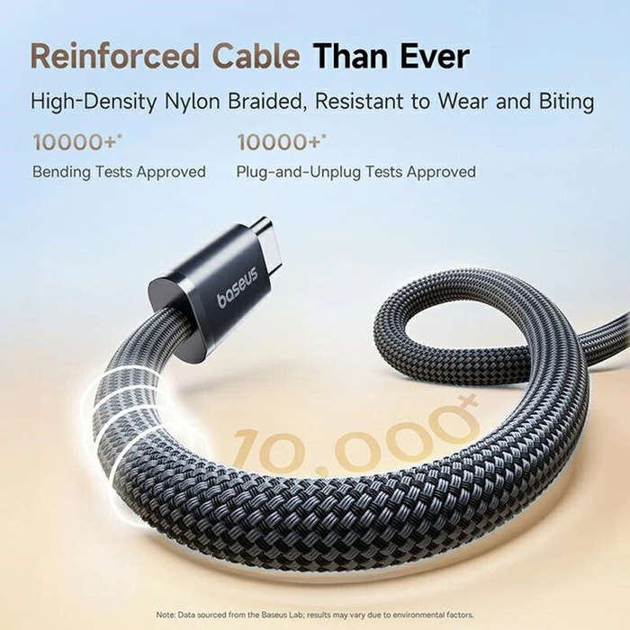 Black - Baseus Dynamic 4 Pro 100W Type-C to Type-C Magnetic Cable Fast Charging Data Transmission Co