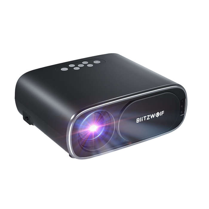BlitzWolfBW-V4 1080P Projector 5G-WIFI Mirroring Wireless Auto Focus Auto Keystone Correction Lens P
