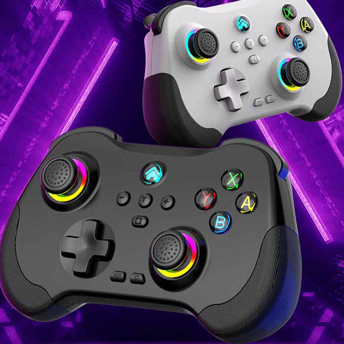 Green - Z01 Wireless bluetooth Game Controller with Hall Joystick and Hall Trigger 6-Axis Motion Sen