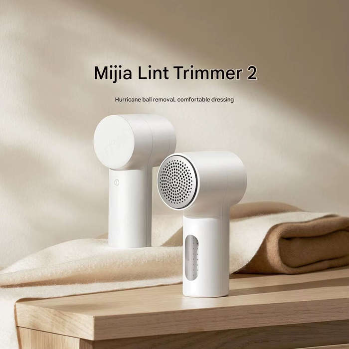 White - XIAOMI MIJIA Portable Lint Remover Rechargeable Fabric Shaver Strong Suction Upgrade Blade L