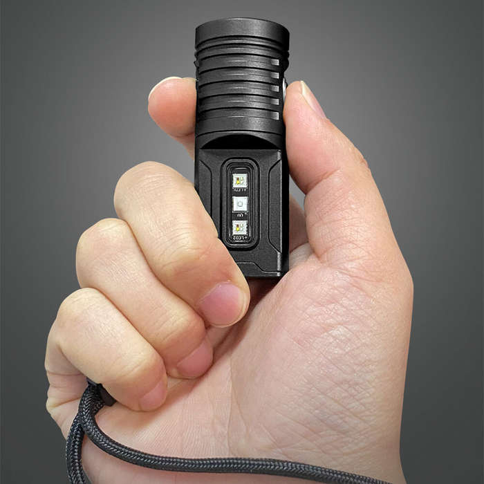 Army Green - Lumintop GT NANO 5.0 1400LM EDC LED Flashlight with RGB UV Sidelight Come With 2pcs 102