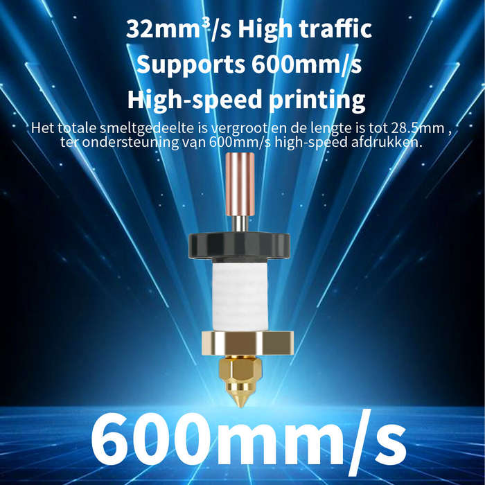 Black - TWO TREES K1/K1Max Ceramic Hot End Kit 300C High Temperature 32 mm/s High Flow Rate 600 mm/s