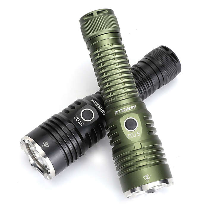 Black - Astrolux ST02 SFT25R-LED 2000LM 627M Mini Size Powerful EDC 21700 Flashlight Long Distance L