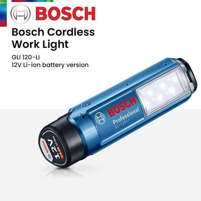 Without Battery - GLI120-LI Professional Cordless LED Torch 12V Rechargeable 6 LED Lights 300 Lumens