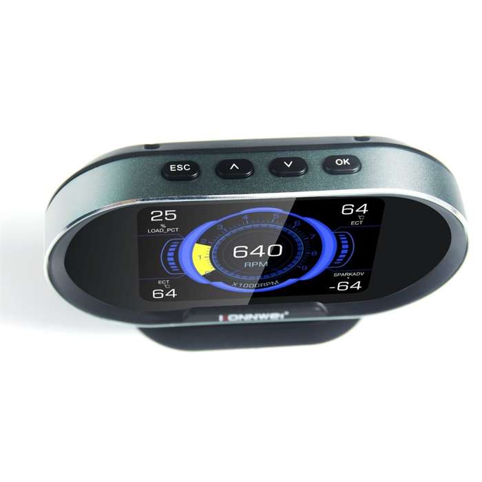 KONNWEI KW206 HUD OBD2 Car Diagnostic Scanner On-Board Computer Gauge DTC Engine Code Reader Voltage