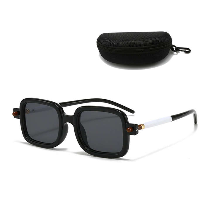 Black - Fashion Retro Square Sunglasses UV400 Protection HD Sun Eyeglass for Outdoor Travel Driving