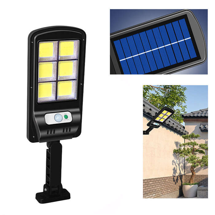 120COB - 120COB LED Outdoor Solar Street Light Human Body Induction Garden Light With Remote Control