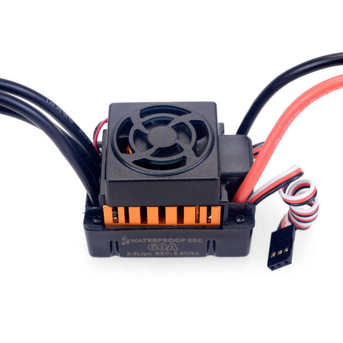 4370KV - Surpass Hobby F540 Brushless Motor 60A ESC LED Program Card Combo for 1/12 1/14 RC Crawler
