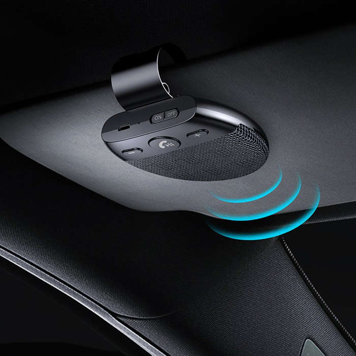 Black - SP11 Wireless Vehicle Car V5.0 Speakers Handsfree Car Kit Hands-free Wireless Speakerphone S