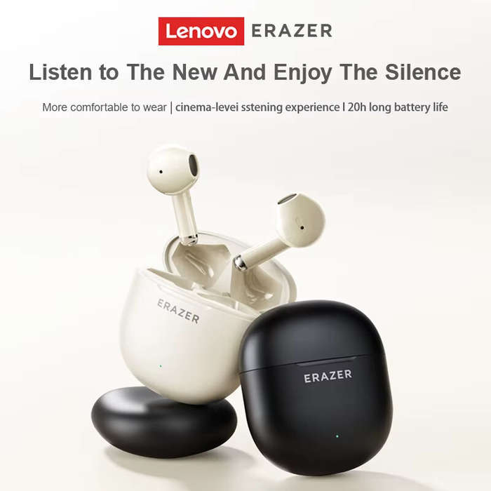 White - Lenovo Erazer XT97Pro TWS Earbuds Wireless bluetooth Earphone 13mm Speaker 360 Panoramic Sur
