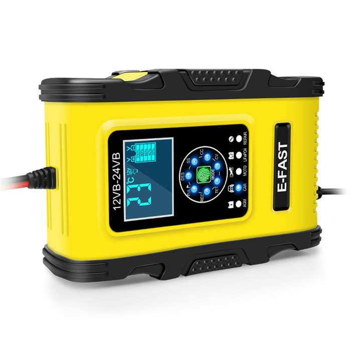 AU Plug - 12/24V 12A/6A 7-Stage Pulse Repair LCD Battery Charger For Car Motorcycle Lead Acid Batter