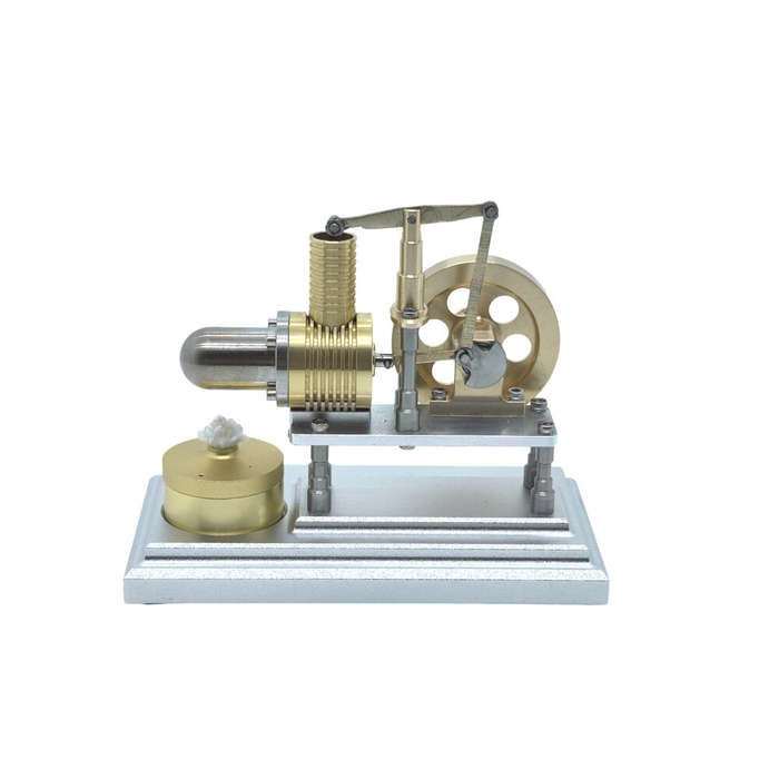 Gold - J06H Bee Series Mini Horizontal Stirling Engine Model Physics Science Experiments for Childre