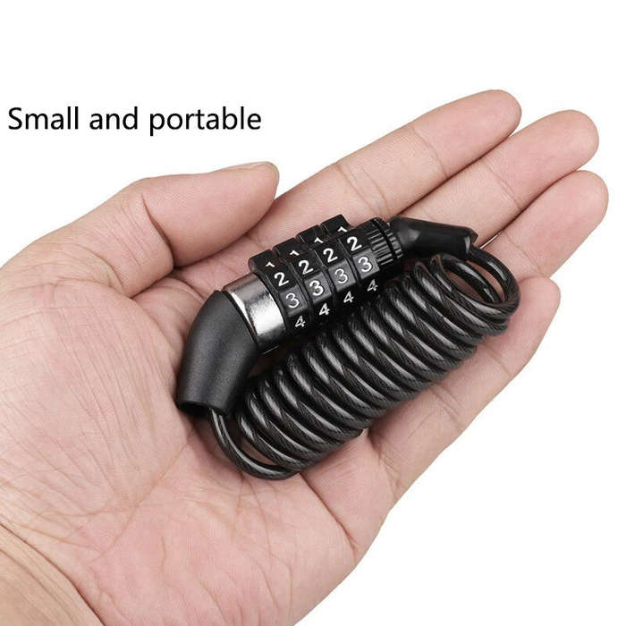 Password Motorcycle Security Helmet Wire Lock Portable Anti-theft Mtb Electric Road Bike Bicycle Loc