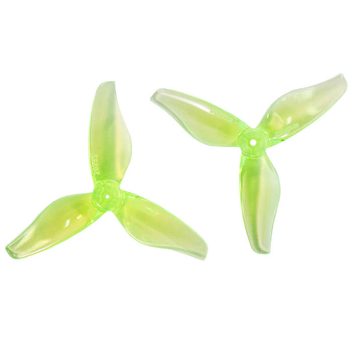 Yellow - 8 Pairs Gemfan Hurricane 2023S 2 Inch 3-Blade Propeller 1.5mm 1 Hole for 1105 5500kv Motor