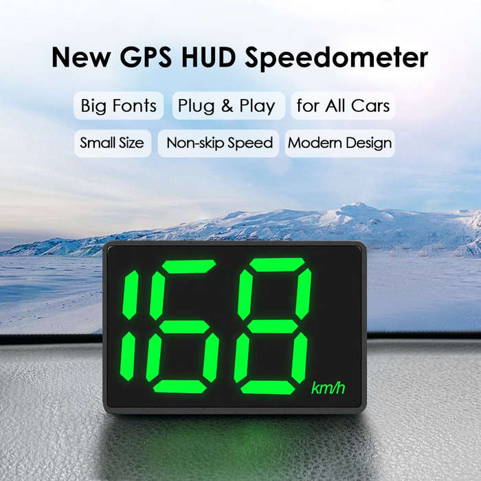 MPH - Universal Car GPS HUD Heads Up Display Car Speedometer Display Vehicle Speed Kilometers Miles
