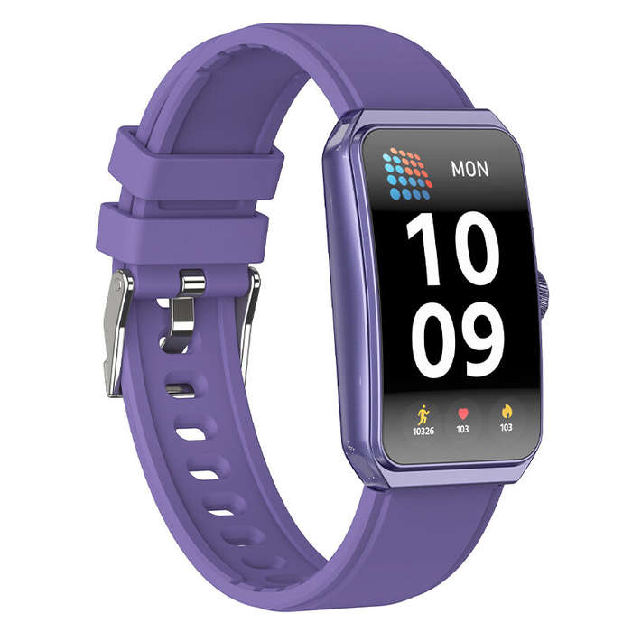 Purple - Senbono R11 1.47inch HD Curved Screen bluetooth Call Heart Rate Blood Pressure Blood Oxygen