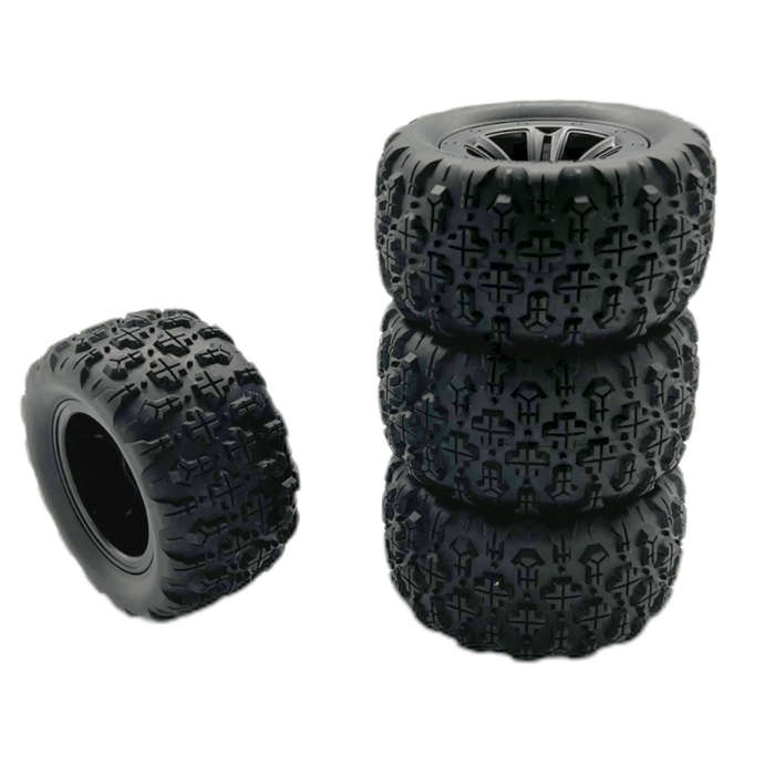 Tires - 4PCS Upgraded Tires Wheels for Wltoys 144010 MJX 16208 16209 16210 SCY MNRC MN128 1/12 1/14