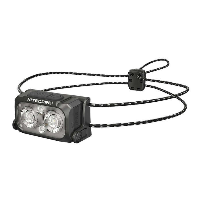 Black - Nitecore NU25 MCT UL 400 Lumen USB-C Rechargeable Multi-Temperature Ultralight Headlamp Dual