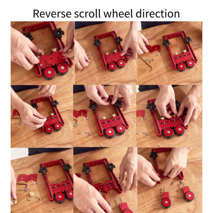 Red - ENJOYWOOD 160mm Extended Stock Guide with One-Way Wheel and Safety Auxiliary Tool Versatile fo