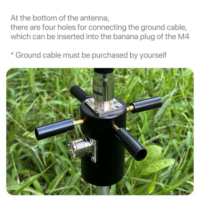 #A - 160m-6m 100W M10 Thread Antenna Base Outdoor Antenna Mount for Vehicle Shortwave Antenna