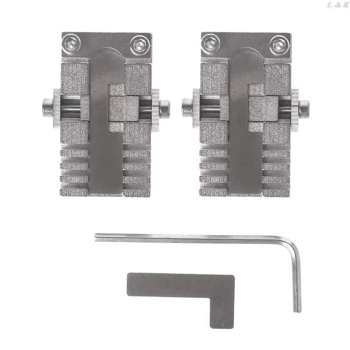 Silver - Universal Key Clamping Fixture Duplicating Cutting Machine Stainless Steel Precision Cuttin