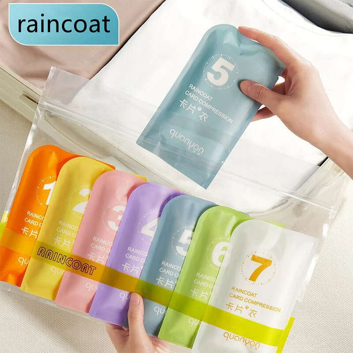 Yellow - IPRee Portable Thickened Raincoat Travel Outdoor Rainwear Waterproof Women And Men Disposab