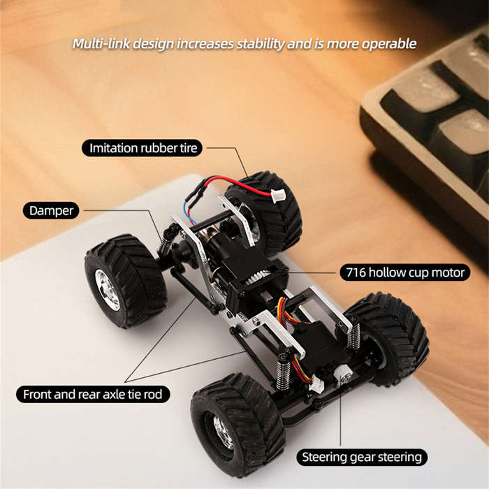 Blue - JIABAILE 3601 3602 RTR 1/36 2.4G 4WD RC Car Rock Crawler Off-Road Climbing Truck LED Lights F