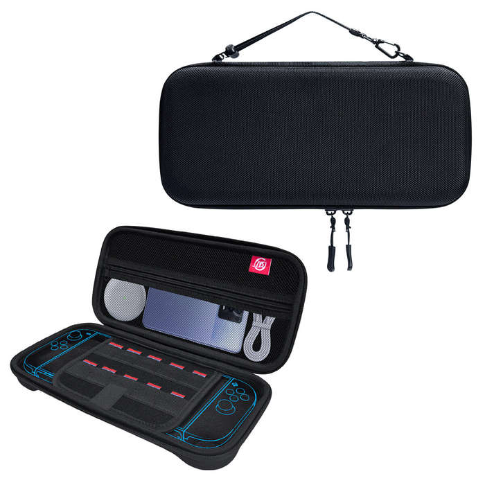 Black - For Switch2 Game Console Storage Case Multi-layers Shockproof Water-resistant Built-in 10 Ga