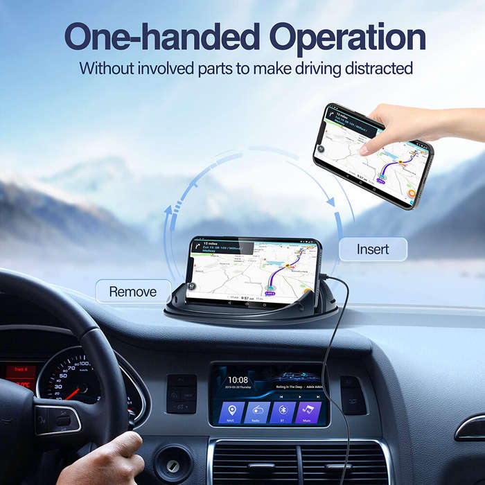 Black - Silicone Car Phone Holder Mount Car Pad Mat for Various Dashboards Slip Free Desk Phone Stan