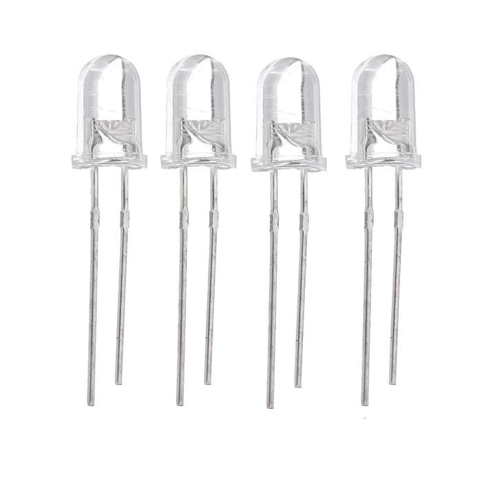 4PCS Wltoys 0122 LED Lights 5mm for 12423 12428 12428-B 1/12 RC Car Spare Parts