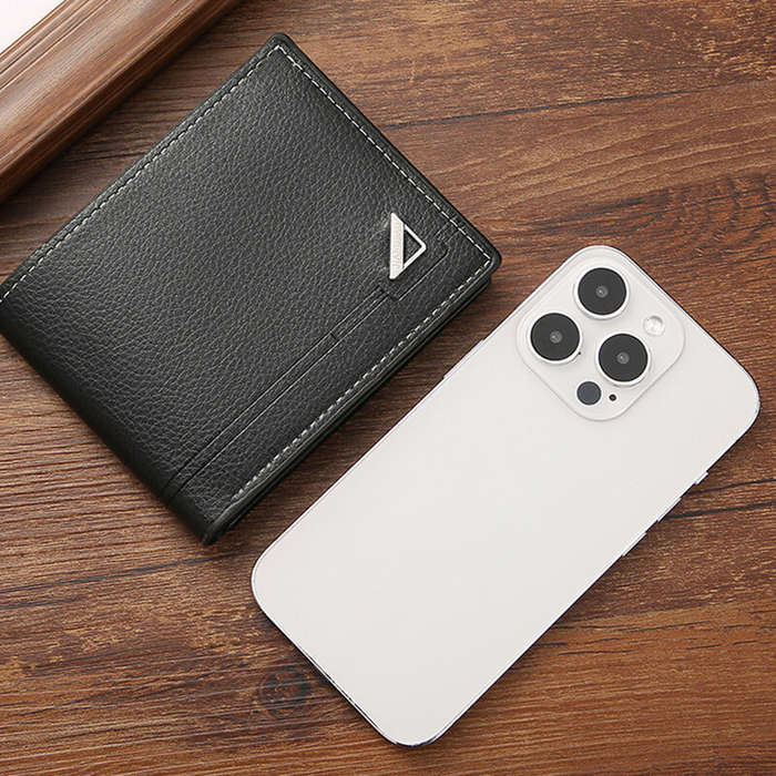Coffee - Men Short Wallet Business Casual Soft Leather Wallet Classic Retro Horizontal Wallet Large