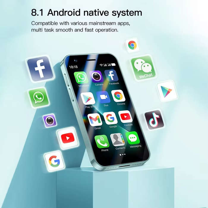 Purple - SOYES F8 Pro Max Mini 3.0 Inch 1GB RAM 16GB ROM 2000mAh Dual SIM WiFi Face unlock Android 8
