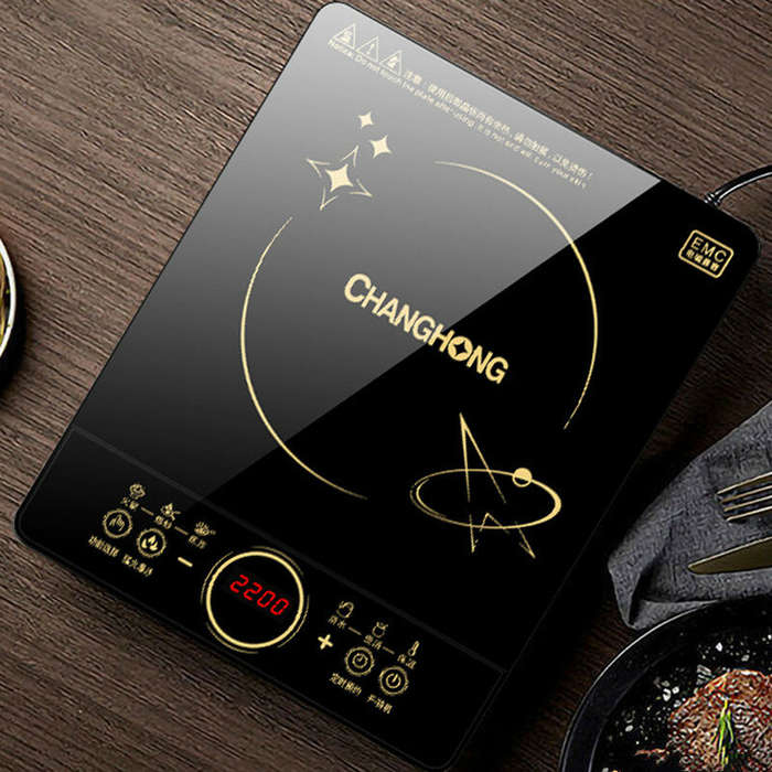 CHANGHONG 2200W Electric Induction Cooker Household Waterproof Small Hot Pot Heating Stove Touchpad