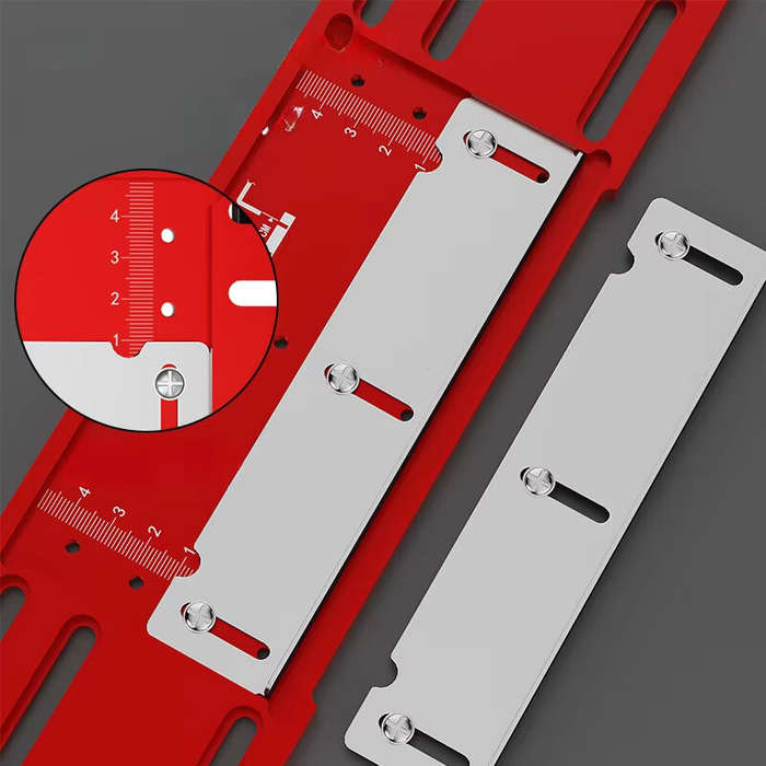 Red - Bohan Cutting Machine Base 8mm Thick Aluminum Alloy No-Drill Design Compatible with Wired and