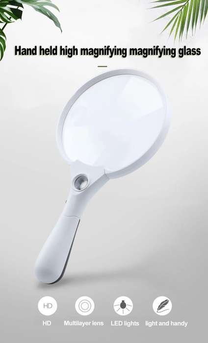 137mm Large Handheld Magnifier Magnifying Glass with 3 Led Lights 2X 4X 25X Magnifier Glass Lens for