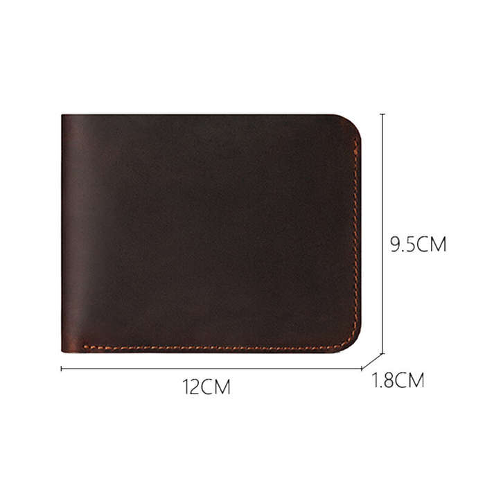Brown - Ekphero Men's Genuine Leather Wallet Large Capacity Slim 6 Card Slots Money Clip, Lightweigh