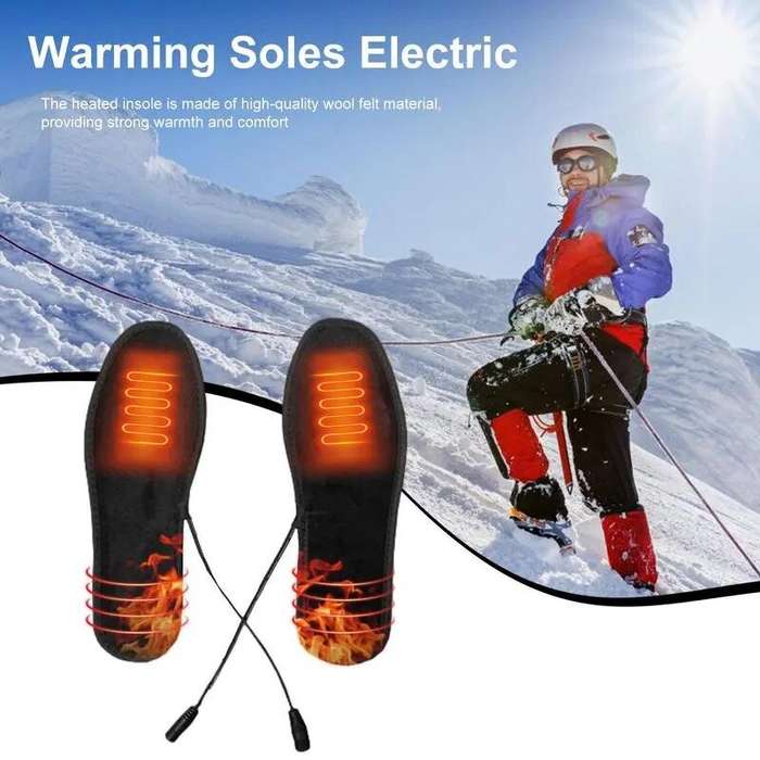 41-42 - TENGOO USB Rechargeable Heated Insoles Waterproof Winter Warm Shoe Insoles for Motorcycle Cy