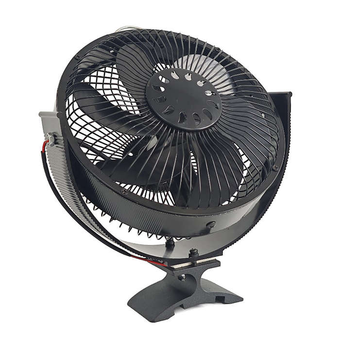 Black - DY366K Efficient Heat Distribution Fan 6 Blade Heat Powered Stove Fan Cover Stay Warm Quiet