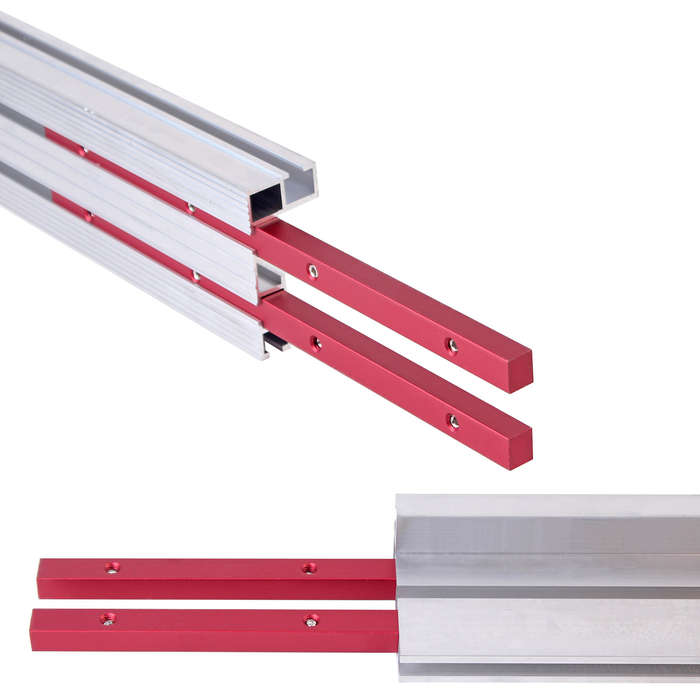 Red - 75 Type Aluminium Alloy Profile Fence Connector Set For Router Table Fence Rail Connector Wood