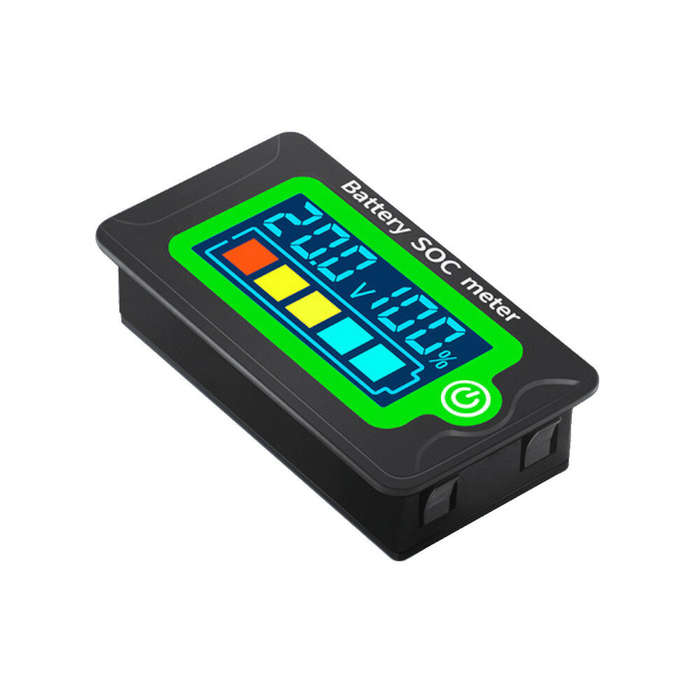Green - Peacefair Battery Capacity Tester Waterproof Digital LCD Voltmeter Voltage Indicator Meter 1